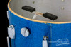 1960s Gretsch 16"x16" Round Badge Floor Tom Drum : Name Band : Blue Sparkle