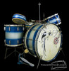 1930s Slingerland Vintage Radio King Blue Silver Duco Trap Drum Kit