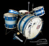 1930s Slingerland Vintage Radio King Blue Silver Duco Trap Drum Kit