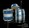 1930s Slingerland Vintage Radio King Blue Silver Duco Trap Drum Kit