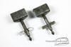 1930s-40s Slingerland Sure Grip Bass Drum Spurs Nickel Spurs Clip On : Lot103