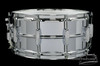 1980s Ludwig Supraphonic Vintage Snare Drum Blue Olive Badge Aluminum : 6.5 x 14