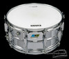 1980s Ludwig Supraphonic Vintage Snare Drum Blue Olive Badge Aluminum : 6.5 x 14
