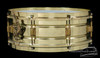 1920s Leedy 'Elite' Model Vintage Snare Drum : Engraved Brass : 5 x 14