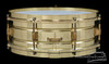 1920s Leedy 'Elite' Model Vintage Snare Drum : Engraved Brass : 5 x 14
