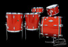 1962 Gretsch Progressive Tangerine Sparkle Outfit  : 20- 12 - 14 - 14 - 16