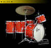 1962 Gretsch Progressive Tangerine Sparkle Outfit  : 20- 12 - 14 - 14 - 16