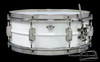1930s Leedy White Elite Model Vintage Brass Snare Drum : 5 x 14