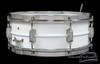 1930s Leedy White Elite Model Vintage Brass Snare Drum : 5 x 14