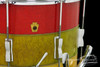1948-52 WFL Classic Parade Snare Drum Sparkling Red Green Gold Pearl :  12 x 15