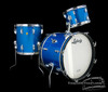 1967 Ludwig Downbeat Outfit Drum Kit : Sparkling Blue Pearl : 20 14 12
