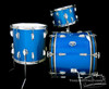1967 Ludwig Downbeat Outfit Drum Kit : Sparkling Blue Pearl : 20 14 12