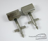 1930s-40s Slingerland Shur -Grip Bass Drum Spurs Nickel Spurs Clip On : Lot043