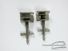 1930s-40s Slingerland Shur -Grip Bass Drum Spurs Nickel Spurs Clip On : Lot043