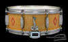 1936 Ludwig 'Super-Ludwig' Dressed Gold / Red Flash Snare Drum  :  5 x 14