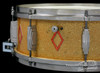 1936 Ludwig 'Super-Ludwig' Dressed Gold / Red Flash Snare Drum  :  5 x 14