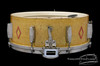 1936 Ludwig 'Super-Ludwig' Dressed Gold / Red Flash Snare Drum  :  5 x 14
