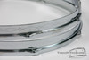 1930s Leedy Broadway Parallel Snare Drum Hoops Engraved Chrome HP14LBRD