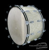 1967 Rogers Holiday White Marine Pearl WMP Concert Bass Drum 14" x 28"
