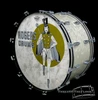 1967 Rogers Holiday White Marine Pearl WMP Concert Bass Drum 14" x 28"
