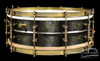 1929-30 Ludwig Standard-Sensitive DeLuxe Black Beauty Floral Engraved Snare Drum : 5 x 14  