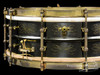 1929-30 Ludwig Standard-Sensitive DeLuxe Black Beauty Floral Engraved Snare Drum : 5 x 14  