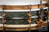1930s Super Ludwig DeLuxe Black Beauty 'Floral 12-Point' Engraved :  4 x 15  