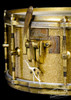 1930s Gretsch Gladstone 2-Way Snare Drum Gold Sparkle  :  7 x 14  