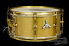 1930s Gretsch Gladstone 2-Way Snare Drum Gold Sparkle  :  7 x 14  
