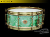 1930s Slingerland Tone Flange Sea Green Pearl Snare  :  5 x 14  
