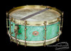 1930s Slingerland Tone Flange Sea Green Pearl Snare  :  5 x 14  