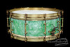 1930s Slingerland Tone Flange Sea Green Pearl Snare  :  5 x 14  