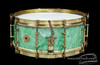 1930s Slingerland Tone Flange Sea Green Pearl Snare  :  5 x 14  