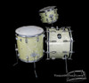 1969 Rogers Powertone Model Drum Kit White Marine Pearl - 22 13 16