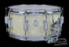 1967 Rogers Dynasonic Snare Drum White Marine Pearl :  6.5 x 14