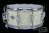 1967 Rogers Dynasonic Snare Drum White Marine Pearl :  6.5 x 14
