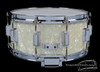 1967 Rogers Dynasonic Snare Drum White Marine Pearl :  6.5 x 14