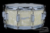 1967 Rogers Dynasonic Snare Drum White Marine Pearl :  6.5 x 14