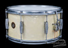 1940s Gretsch Broadkaster Orchestra Model Snare Drum White Marine:  7 x 14  