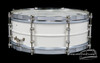 1930s Leedy White Enamel Reliance Model Snare Drum : 5 x 14