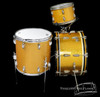 1950s-60s Slingerland Radio King Gold Sparkle Drum Kit : 20-12-14