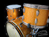 1950s-60s Slingerland Radio King Gold Sparkle Drum Kit : 20-12-14
