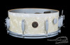 1950s Gretsch Broadkaster Model 3-Ply Snare Drum White Marine:  5 x 14  