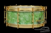 1930s Slingerland 'Fancher' Model Snare Drum Sea Green Pearl : 5 x 14
