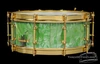 1930s Slingerland 'Fancher' Model Snare Drum Sea Green Pearl : 5 x 14