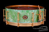1930s Slingerland 'Fancher' Model Snare Drum Sea Green Pearl : 5 x 14