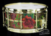 2007 Custom Oil Painted Rose Snare Drum : 20 Ply Shell 