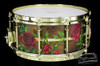 2007 Custom Oil Painted Rose Snare Drum : 20 Ply Shell 