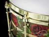 2007 Custom Oil Painted Rose Snare Drum : 20 Ply Shell 