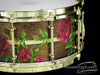 2007 Custom Oil Painted Rose Snare Drum : 20 Ply Shell 